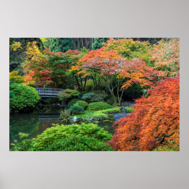 Póster Jardins Japoneses No Outono Em Portland, Oregon 3 (Frente)