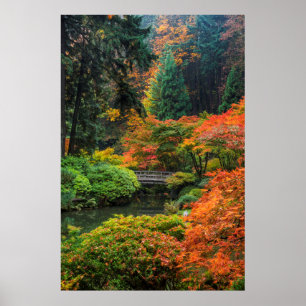 Poster Jardins Japoneses No Outono Em Portland, Oregon 5