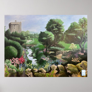 Poster Jardins Magicais da Irlanda do Castelo de Blarney