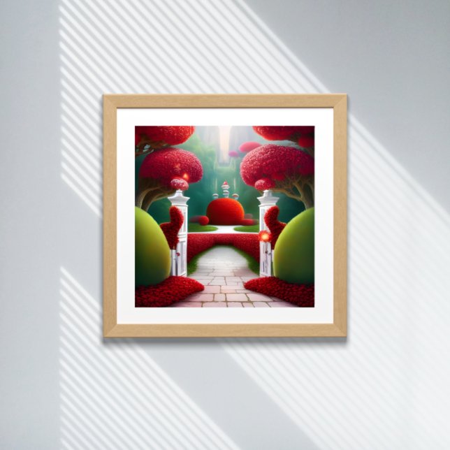 Poster Jardins Vermelhos da Terra Maravilha (Criador carregado)