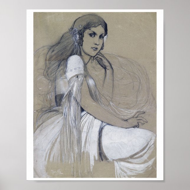 Poster Jaroslava Muchova, Alphonse Mucha (Frente)