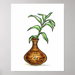 Poster Jars of Clay - Cresça em graça - Arte aquarela