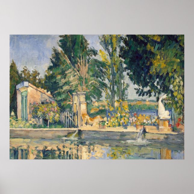 Poster Jas de Bouffan The Pond - Paul Cezanne - c1876 (Frente)