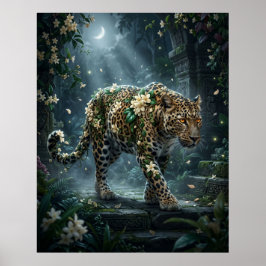 Poster Jasmim Leopardo Lua Florir