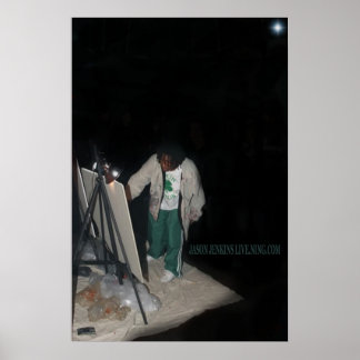 PÓSTER JASON JENKINS AO VIVO GRÁFICO PRETO