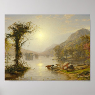 Póster Jaspe Francis Cropsey - outono no lago Greenwood