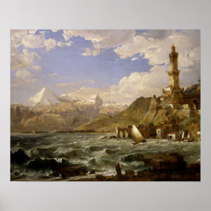 Poster Jasper Francis Cropsey - A Costa de Génova