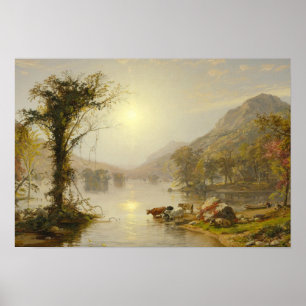 Poster Jasper Francis Cropsey - outono no lago Greenwood