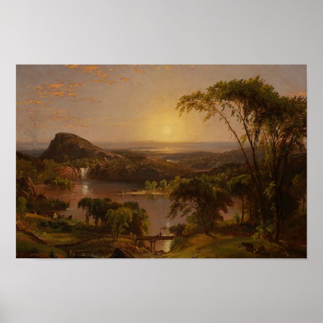 Poster Jasper Francis Cropsey - Summer, Lago Ontário (Frente)