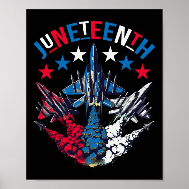 Poster Jato de Combatente de Cores de Sinalizador Azul Ve (Frente)