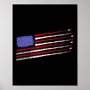 Poster Jatos de combate patriotas de 4 de julho Avião Ban