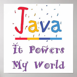 Poster Java alimenta meu mundo