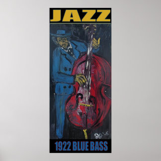 POSTER JAZZ BAIXO AZUL IMPRESSO