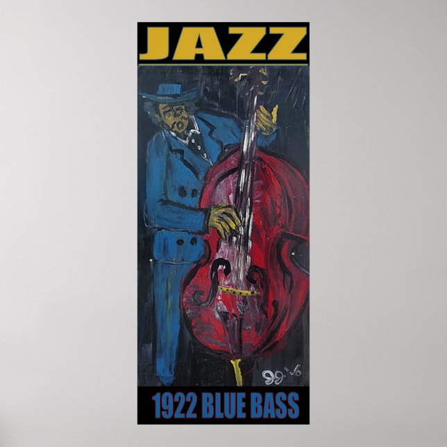 POSTER JAZZ BAIXO AZUL IMPRESSO (Frente)