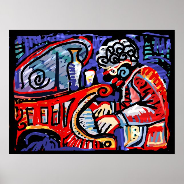 Póster *Jazz Colorido* (Frente)