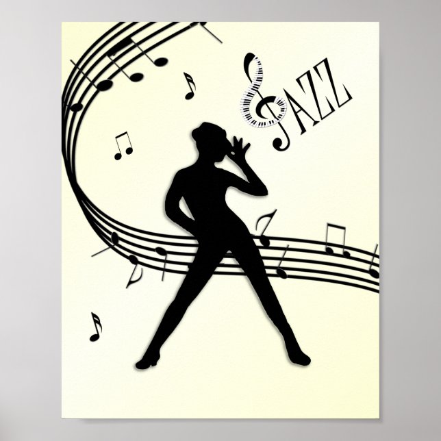 Poster Jazz Dance Yellow Music (Frente)
