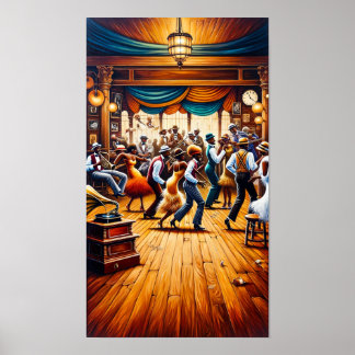 Poster Jazz e Blues em Movimento: Arte Afro-Americana