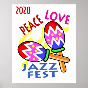 Poster Jazz Fest 2020 Peace Love