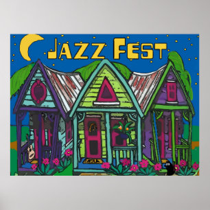 Póster Jazz Fest Cottages Orleans