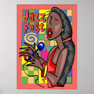 Póster Jazz Fest Singer