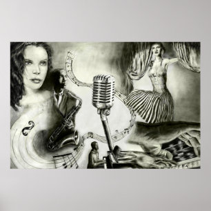 Poster Jazz grande 4 36' x24