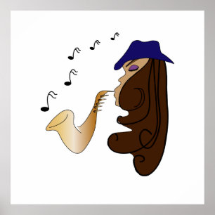 Poster Jazz Lady, Saxofonista