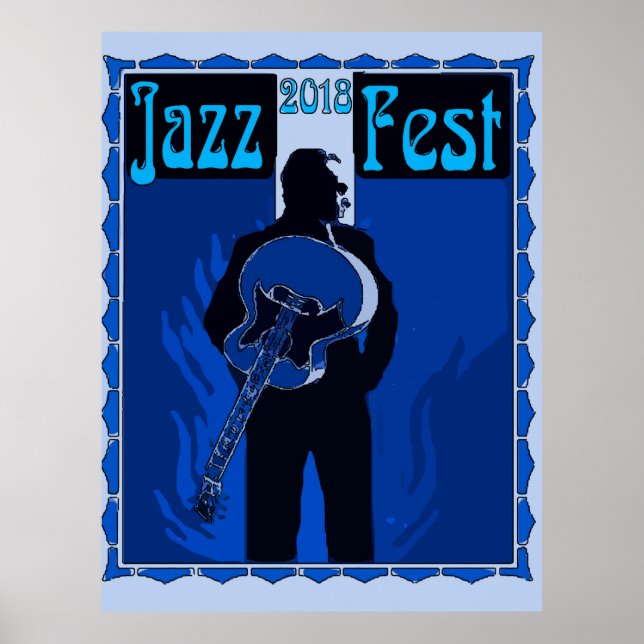 Poster Jazz Man In Blue, 2018 (Frente)