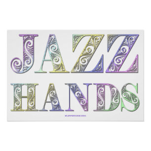 Póster Jazz Mãos de SlipperyJoe dança musicais da Broadwa