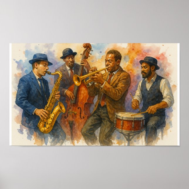 Poster Jazz Muscians (Frente)