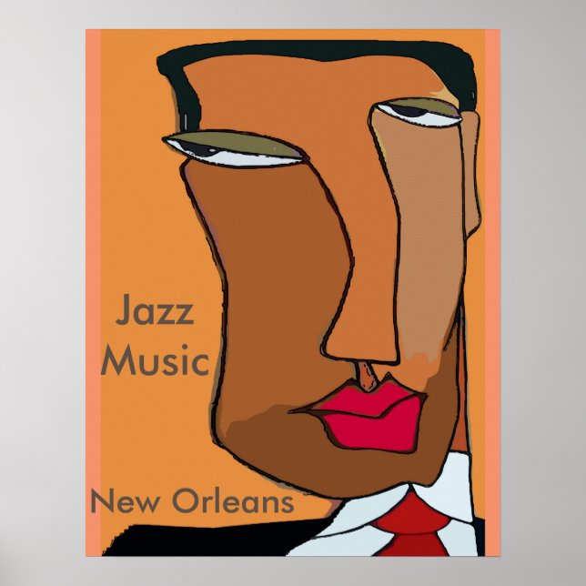 Póster Jazz Music New Orleans 2017, alterar texto (Frente)
