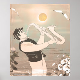 Poster Jazz Musicians Retro Music Blues Vintage ART Paint
