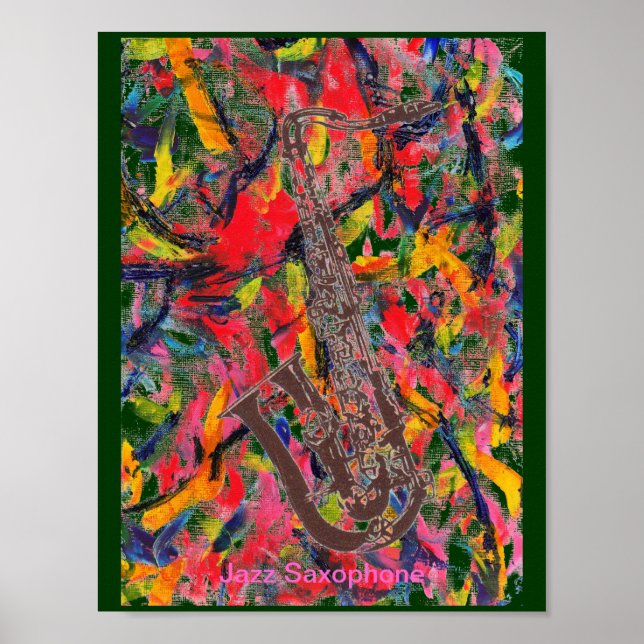 Poster Jazz Saxofone (Frente)