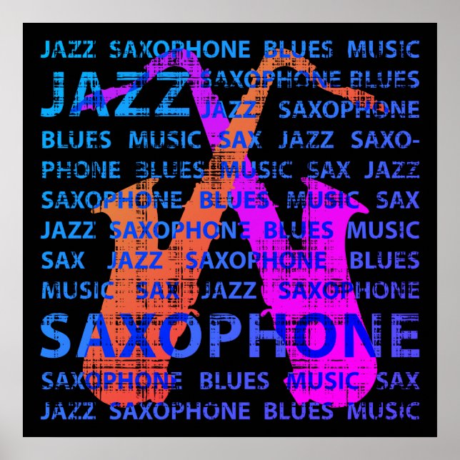 Poster Jazz Saxofone (Frente)
