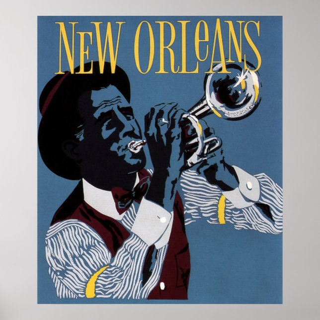 Póster JAZZ SCENE NEW ORLEANS c. 1955 (Frente)