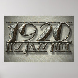 Poster Jazz Time Dance Style 1920 Music Vintage Billboard