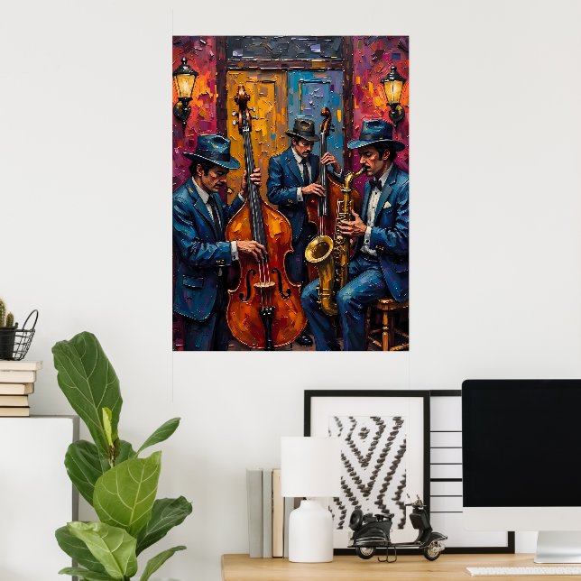 Poster Jazz Trio (Escritório em casa)