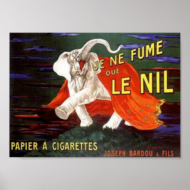 Poster Je Ne Fume Que Le Nil Elephant Ad (Frente)