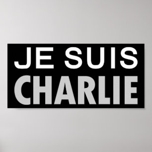 Poster JE SUIS CHARLIE - pessoas da unidade nacional