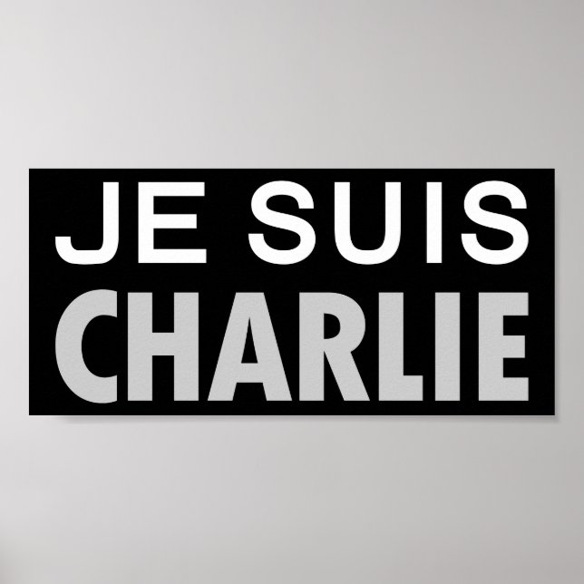 Poster JE SUIS CHARLIE - pessoas de unidade nacional (Frente)