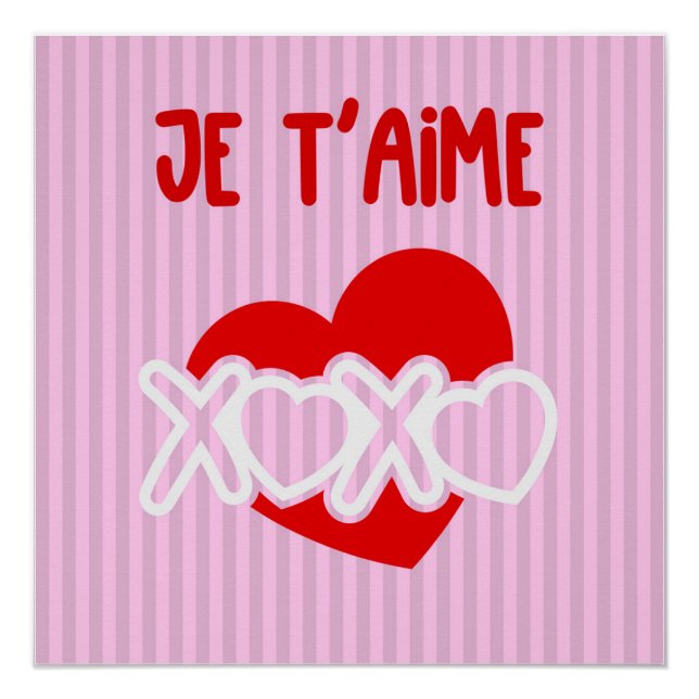 Póster Je t’aime. (Frente)