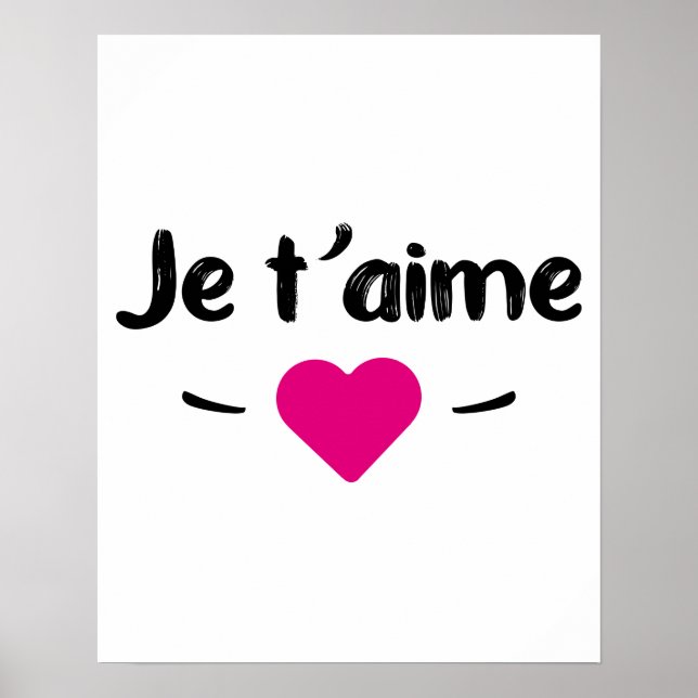 Poster Je t'aime (Frente)