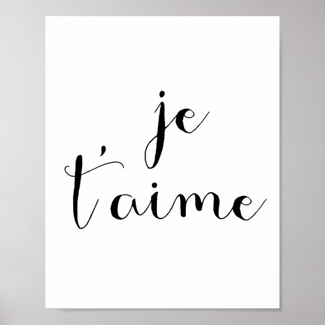 Poster Je t'aime (Frente)