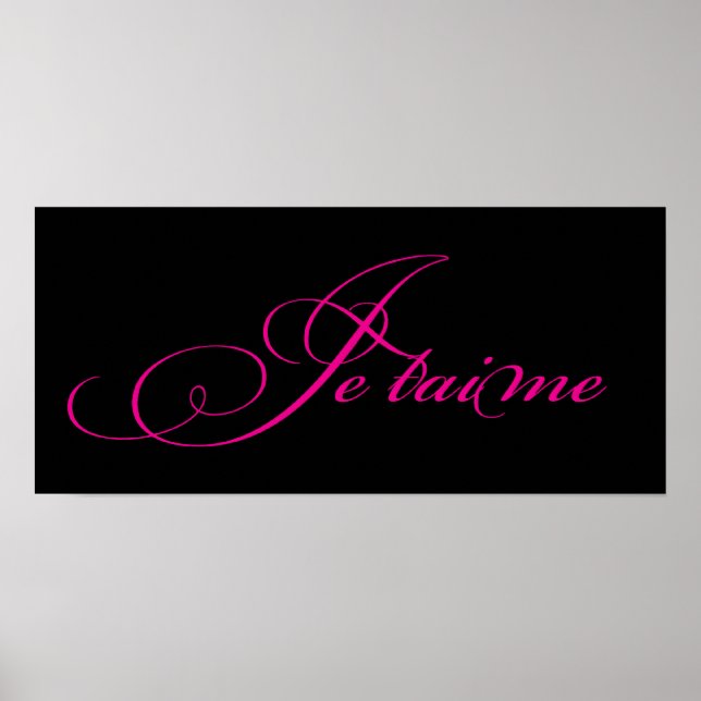 Póster Je taime Poster/Impressão (Frente)