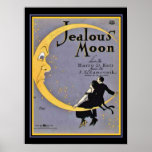 Póster "Jealous Moon" Art Deco Sheet Music Cobrir 12 x 16<br><div class="desc">Adicione uma abertura de Deco ao seu Decor com esta música de Cobrir de Folha de Arte - Lua Ciuosa</div>