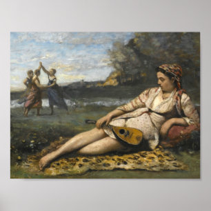Poster Jean-Baptiste-Camille Corot - Jovens Mulheres de E