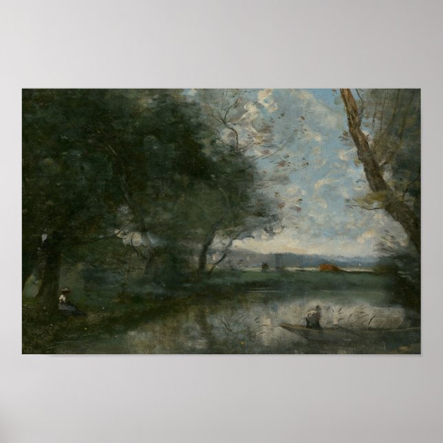 Poster Jean-Baptiste-Camille Corot - Paisagem (Frente)