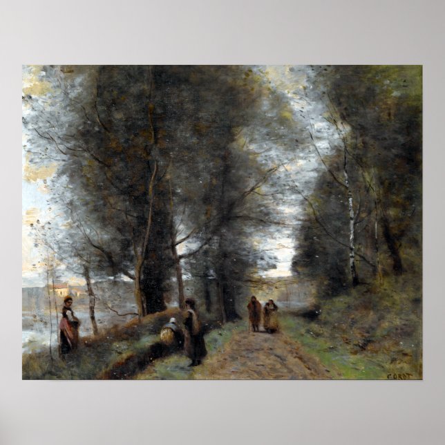 Poster Jean-Baptiste-Camille Corot Ville d'Avray (Frente)