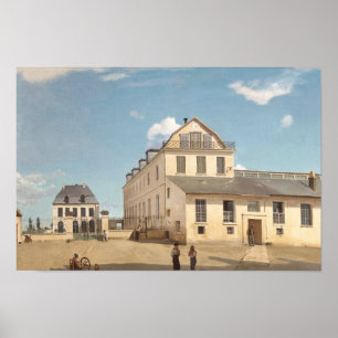 Póster Jean-Baptiste-Camilo Corot - casa e fábrica
