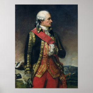 Poster Jean-Baptiste de Vimeur Contagem de Rochambeau
