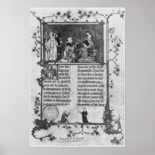 Poster Jean de Joinville que oferece seu livro em St